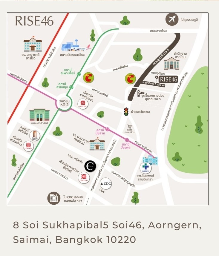 For SaleHome OfficeNawamin, Ramindra : RISE46, a new luxury home office project Watcharapol-Sukhapiban 5 *6 units only, starting at 12.9 million baht