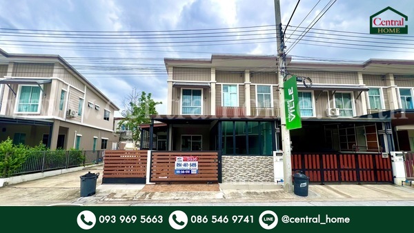 For SaleTownhomePathum Thani,Rangsit, Thammasat : Pruksa Ville 106 Rangsit - Khlong Song, extended, ready to move in.