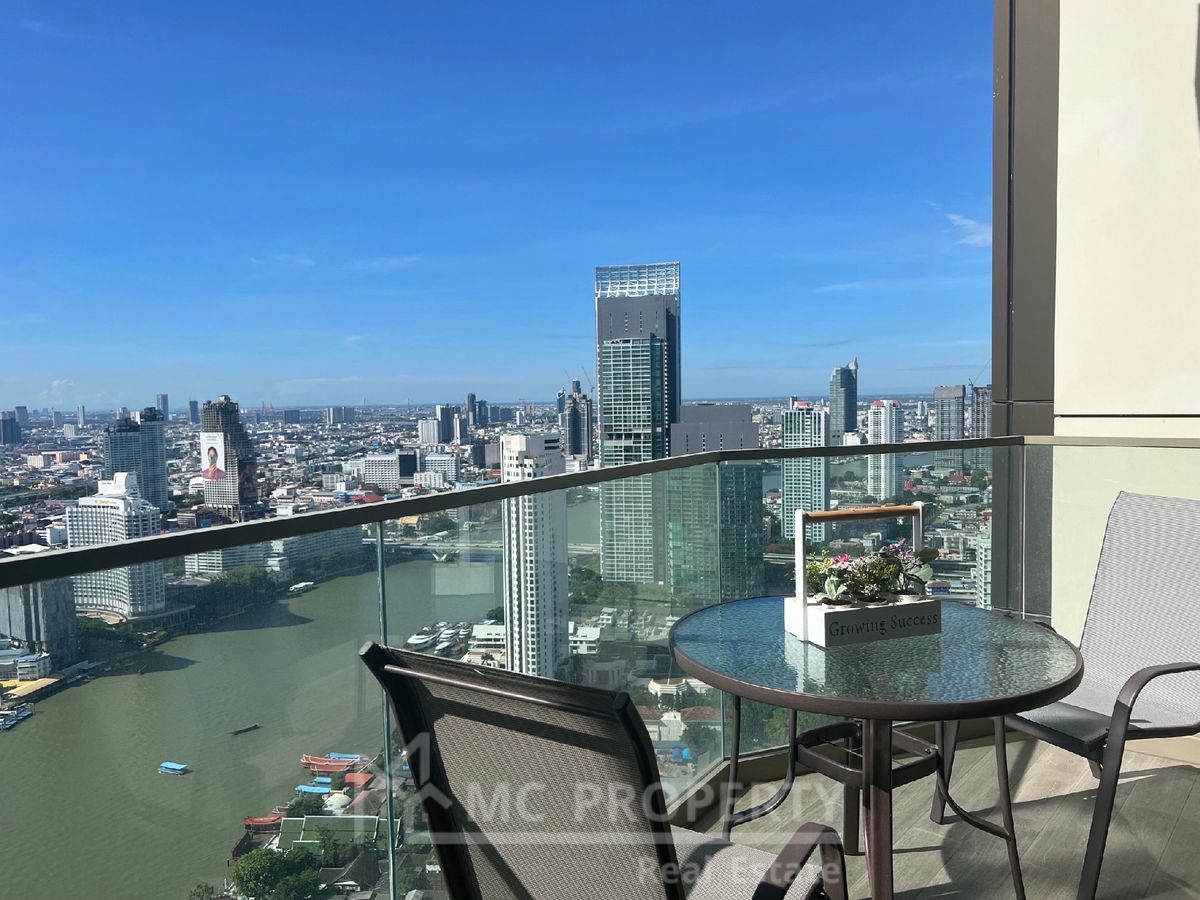 ให้เช่าคอนโดวงเวียนใหญ่ เจริญนคร : Magnolia Waterfront(Icon Siam) 3 bedroom 145sqm super high floor for rent only 150,000 please contact 0816878954