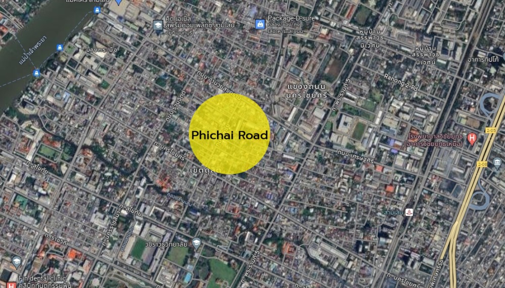 For SaleLandRama 8, Samsen, Ratchawat : Land for sale with buildings, next to Phichai Road.