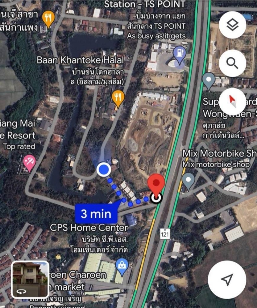 ขายที่ดินเชียงใหม่ : ขาย ที่ดินเปล่า ใกล้ถนนวงแหวนรอบ3 4เลน ต.ต้นเปา อ.สันกำแพง จ.เชียงใหม่ เนื้อที่ 0-1-74 ไร่