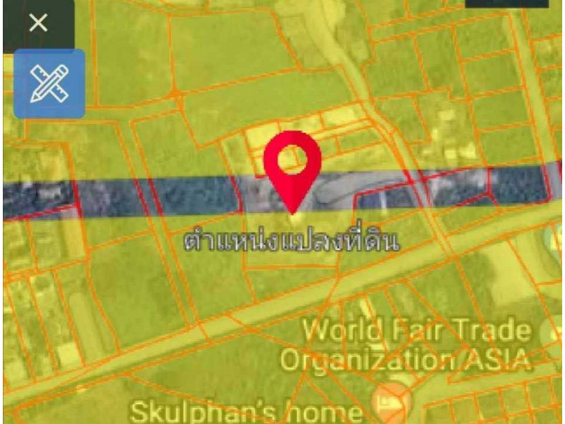 For SaleLandChiang Mai : Land for sale, yellow layout, San Phisuea Subdistrict, Chiang Mai Province.