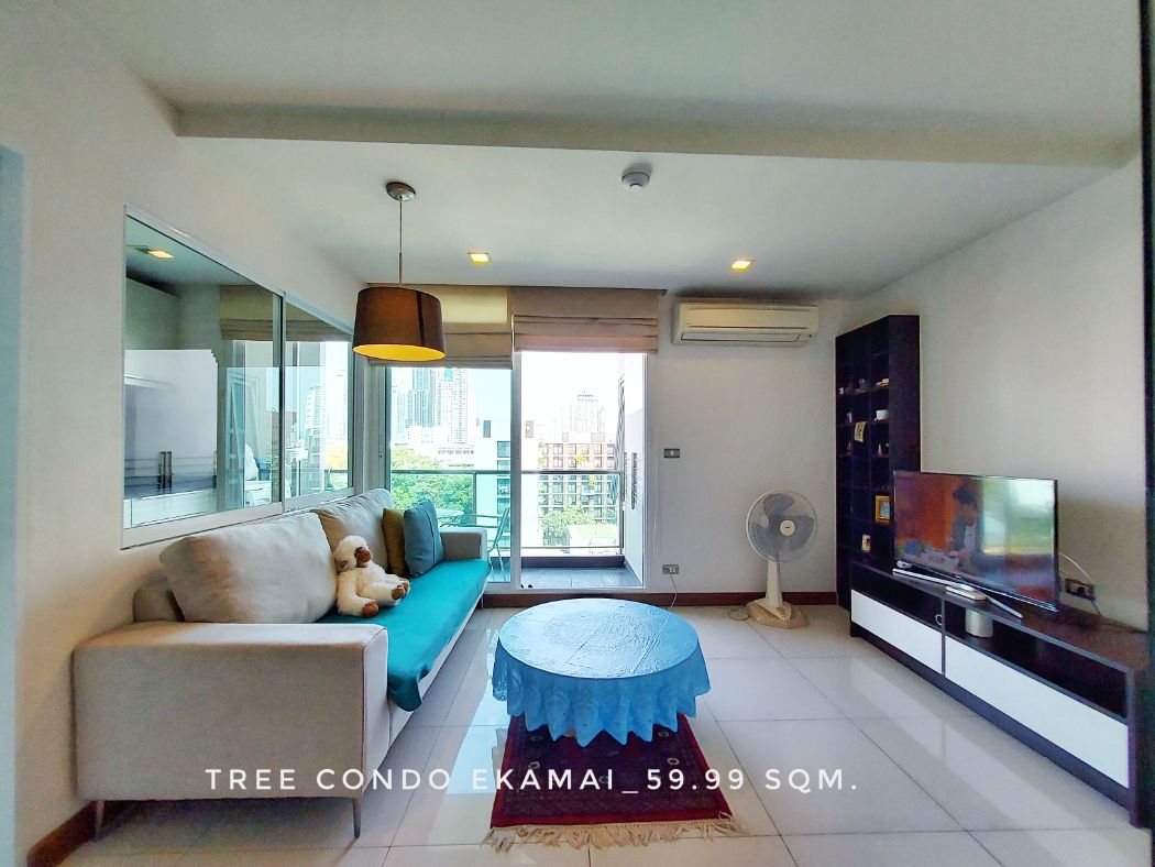 ขายคอนโดสุขุมวิท อโศก ทองหล่อ : ขาย คอนโด พร้อมขาย เจ้าของอยู่เอง สภาพดี Tree Condo เอกมัย 59.99 ตรม. 2 ห้องนอน วิวเมือง ทำเลดีมาก