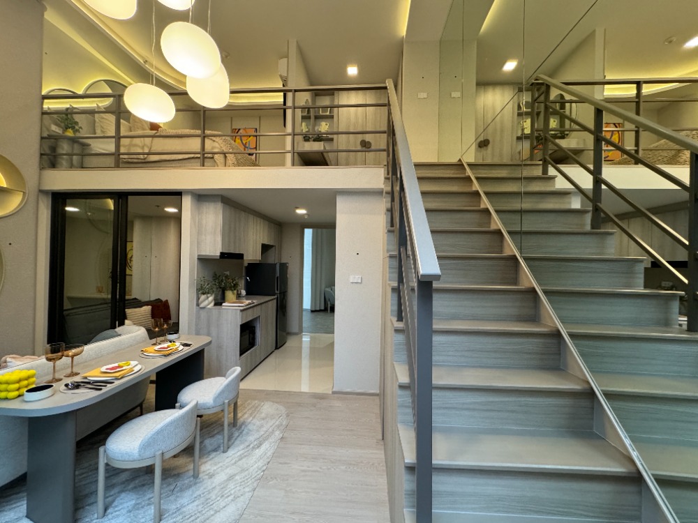 For SaleCondoKasetsart, Ratchayothin : 🔥SOLD OUT🔥 KOBE KASET-SUPPORT 0 meters BTS Bang Bua, next to Sripatum University, 1 bedroom, very large room, 4.7 meters high ceiling, comfortable to live in. This house is very good for rent, starting at 4.19 Million*📱061-4500944