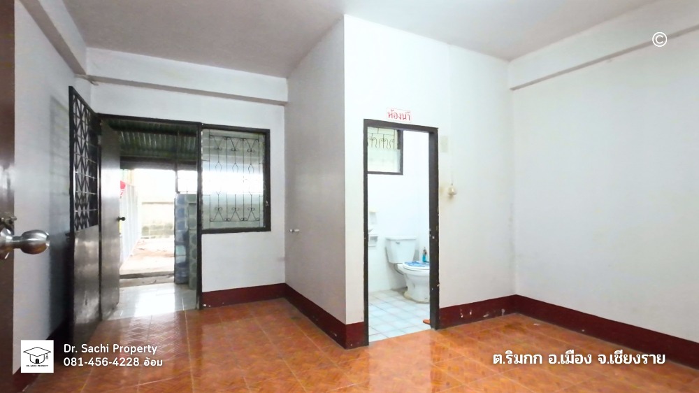 ขายอาคารพาณิชย์เชียงราย : อาคารพาณิชย์ หน้าวัดร่องเสือเต้น ทำเลดี ติดถนนแม่กก