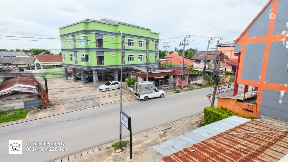 ขายอาคารพาณิชย์เชียงราย : อาคารพาณิชย์ หน้าวัดร่องเสือเต้น ทำเลดี ติดถนนแม่กก