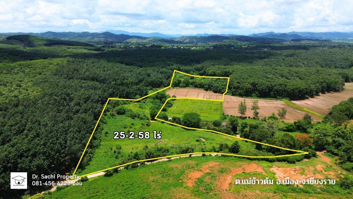 ขายที่ดินเชียงราย : ขายที่ดิน ใกล้ ไร่พีบีวัลเล่ย์ เชียงราย 25-2-58 ไร่ บรรยากาศดี พร้อมไม้ยืนต้นกว่า 600 ต้น