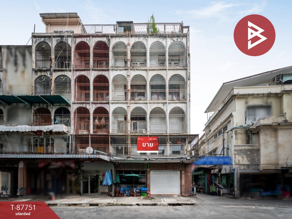 For SaleShop HouseSilom, Saladaeng, Bangrak : Commercial building for sale, 2 units, 4 and a half floors, Soi Charoen Krung 32, Bang Rak, Bangkok.