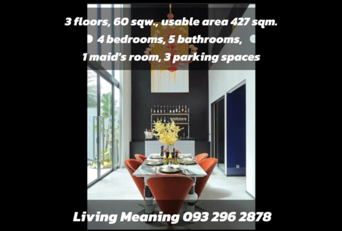 For RentHouseYothinpattana,CDC : HOUSE FOR RENT - BuGaan Yothinpattana 300,000 THB (Nego) 4 bedrooms, 5 bathrooms, 1 maid's room, 3 parking spaces