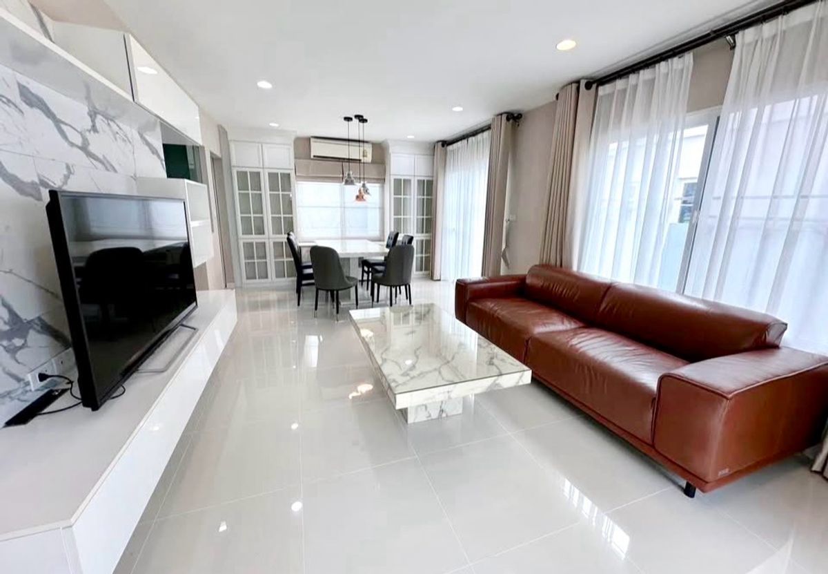 ให้เช่าบ้านบางนา แบริ่ง ลาซาล : 🌟ให้เช่าบ้านเดี่ยว ชัยพฤกษ์ บางนา กม. 7 บ้านเดี่ยว 2 ชั้น 3 ห้องนอน| 3 ห้องน้ำ ตกแต่งสวย ส่วนกลางสวย💥ค่าเช่า 55,000 บาท/เดือน