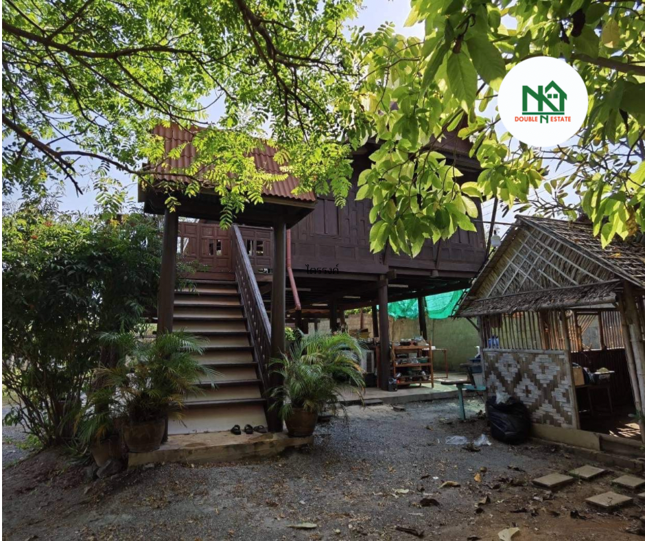 For SaleHouseSuphan Buri : Thai house for sale, mountain view, U Thong District, Suphan Buri Province