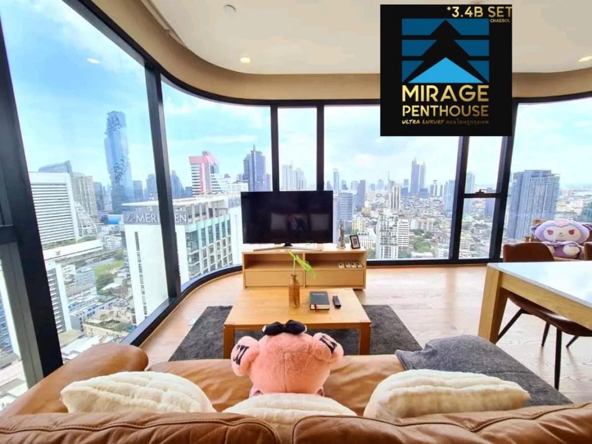 For RentCondoSiam Paragon ,Chulalongkorn,Samyan : 🔥🔥👑✨🅻🆄🆇🆄🆁🆈!!👑Luxury High floor, fully furnished, PANORAMA view 180°!!🏦👑ULTRA LUXURY luxurious 👑 new luxury room, very beautiful ✨ highest floor Beautiful view ✨fully furnished!!!!✨🔥🔥 🎯【🆁🅴🅽🆃For rent】🎯