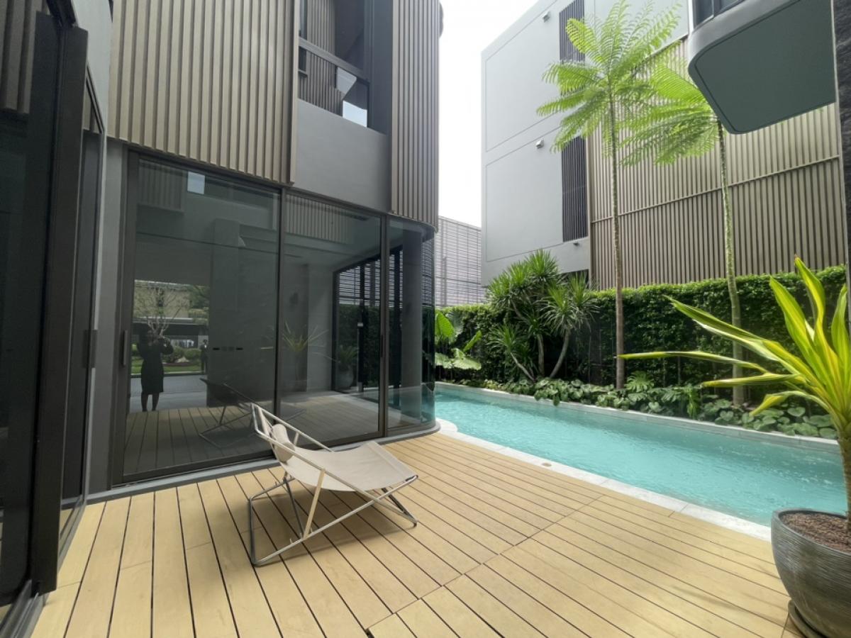 For SaleHouseRama9, Petchburi, RCA : Rare Item 3-story detached house for sale in Meng Jai area, BuGaan Rama 9-Meng Jai.