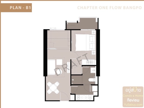 ให้เช่าคอนโดบางซื่อ วงศ์สว่าง เตาปูน : ให้เช่าแชปเตอร์ วัน โฟลว์ บางโพ Chapter One Flow ห้องสวย พร้อมอยู่