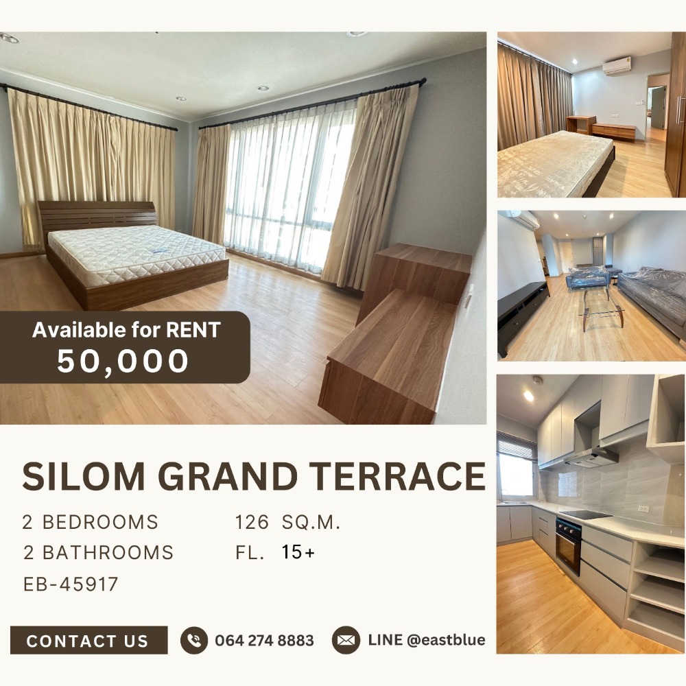 For RentCondoSilom, Saladaeng, Bangrak : Silom Grand Terrace 2 Beds 2 Baths for rent 50k