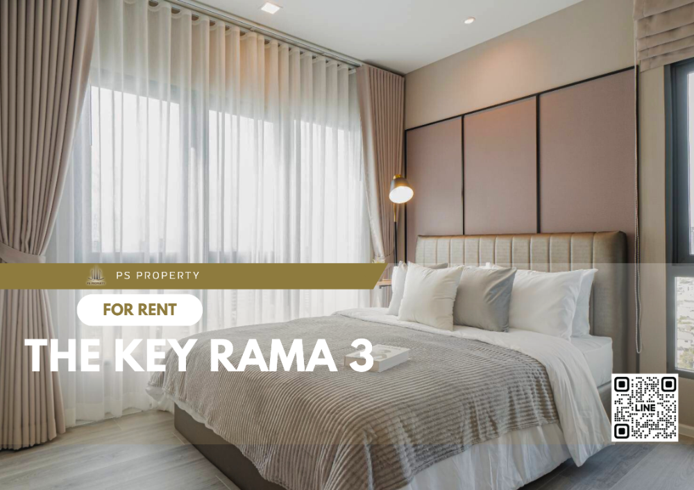 For RentCondoRama3 (Riverside),Satupadit : For rent 📍 The Key Rama 3 📍 2 bedrooms, beautifully decorated, fully furnished. Complete furniture and electrical appliances