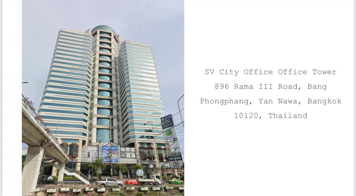 For RentOfficeRama3 (Riverside),Satupadit : Office for rent, River view, BRT, Dan Temple, with convenient parking.