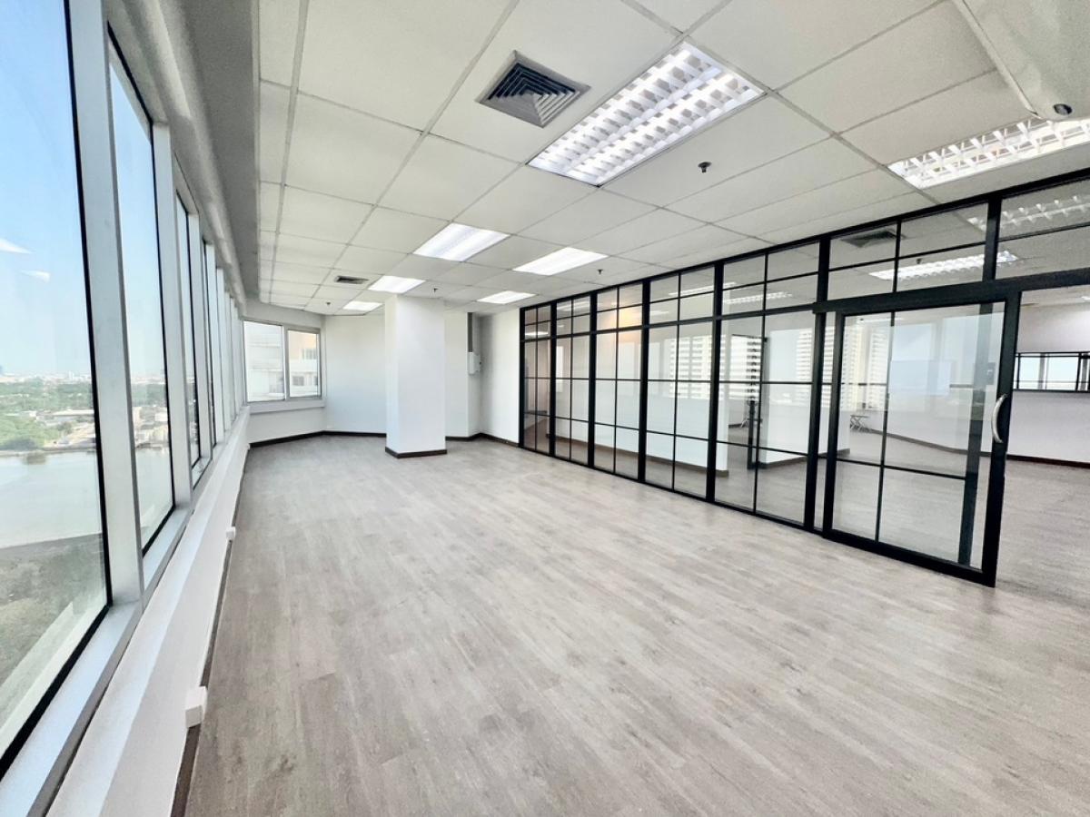 For RentOfficeRama3 (Riverside),Satupadit : Office for rent, River view, BRT, Dan Temple, with convenient parking.