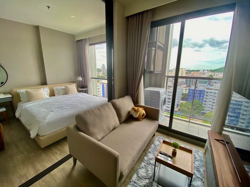 ให้เช่าคอนโดศรีราชา แหลมฉบัง บ้านบึง : ห้องเช่าศรีราชา ในคอนโดหรู คีนเซ็นเตอร์ สุขุมวิท ศรีราชา (1 ห้องนอน)