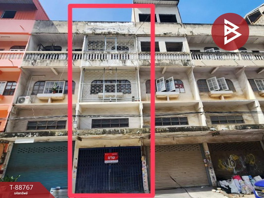 For SaleShop HouseMahachai Samut Sakhon : Urgent sale, 4-story commercial building, Phetkasem 93, Krathum Baen, Samut Sakhon.