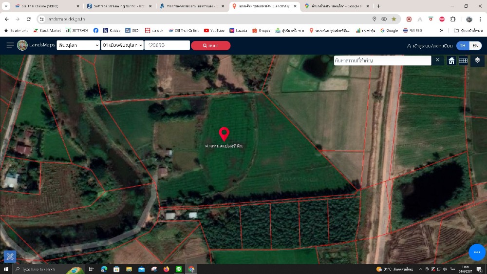 For SaleLandPhitsanulok : Land for sale, 20 rai, 10 kilometers from Phitsanulok city.