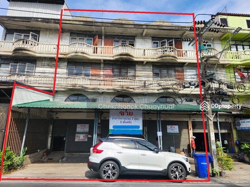 For SaleShop HouseSamut Prakan,Samrong : For sale: 3 commercial buildings, Pu Chao Saming Phrai, land area 93 square wa, usable area 800 square meters.