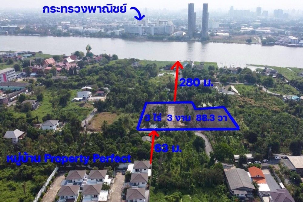 For SaleLandNonthaburi, Bang Yai, Bangbuathong : Land for sale near the Chao Phraya River, Soi Sai Ma 5, Nonthaburi, almost 4 rai of land filled in, close to the BTS, near the Nam Sanambin Bridge project connecting to Ratchaphruek Road in the future.