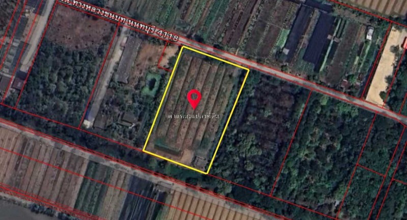 For SaleLandNonthaburi, Bang Yai, Bangbuathong : land for sale, 4-1-60 rai, Khun Si Subdistrict, Sai Noi District, Nonthaburi Province.