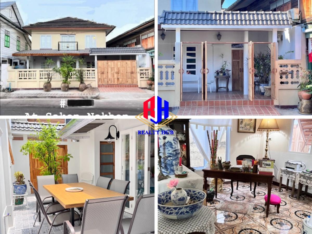 ขายร้านค้า/ตลาดนัดสกลนคร : ขายบ้านเดี่ยวแต่งสไตล์บูติค เหมาะทำโฮสเทล คาเฟ่ air bnb ร้านอาหาร ใกล้พระธาตุเชิงชุม กลางเมืองสกลนคร