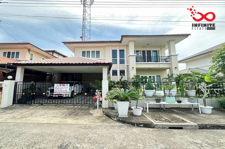 ขายบ้านปทุมธานี รังสิต ธรรมศาสตร์ : ขายบ้านเดี่ยว 2 ชั้น 60 ตารางวา หมู่บ้านแหวนยอด3 ถนนลำลูกกา