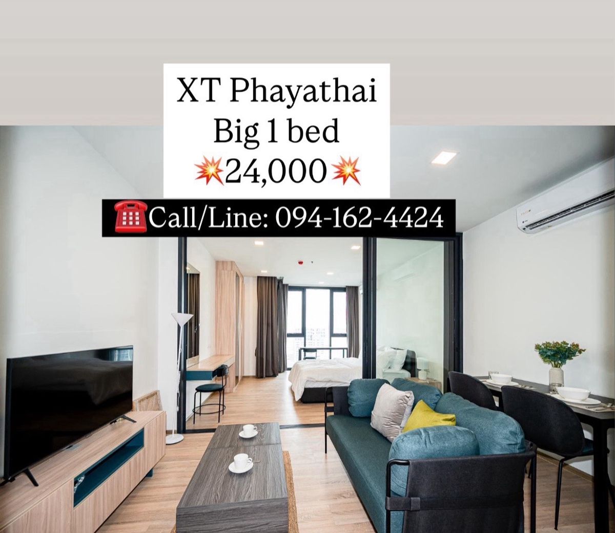 For RentCondoRatchathewi,Phayathai : XT Phayathai, high floor, near BTS Phayathai, 23,000!! ☎️Tel/Line: 098-826-8286
