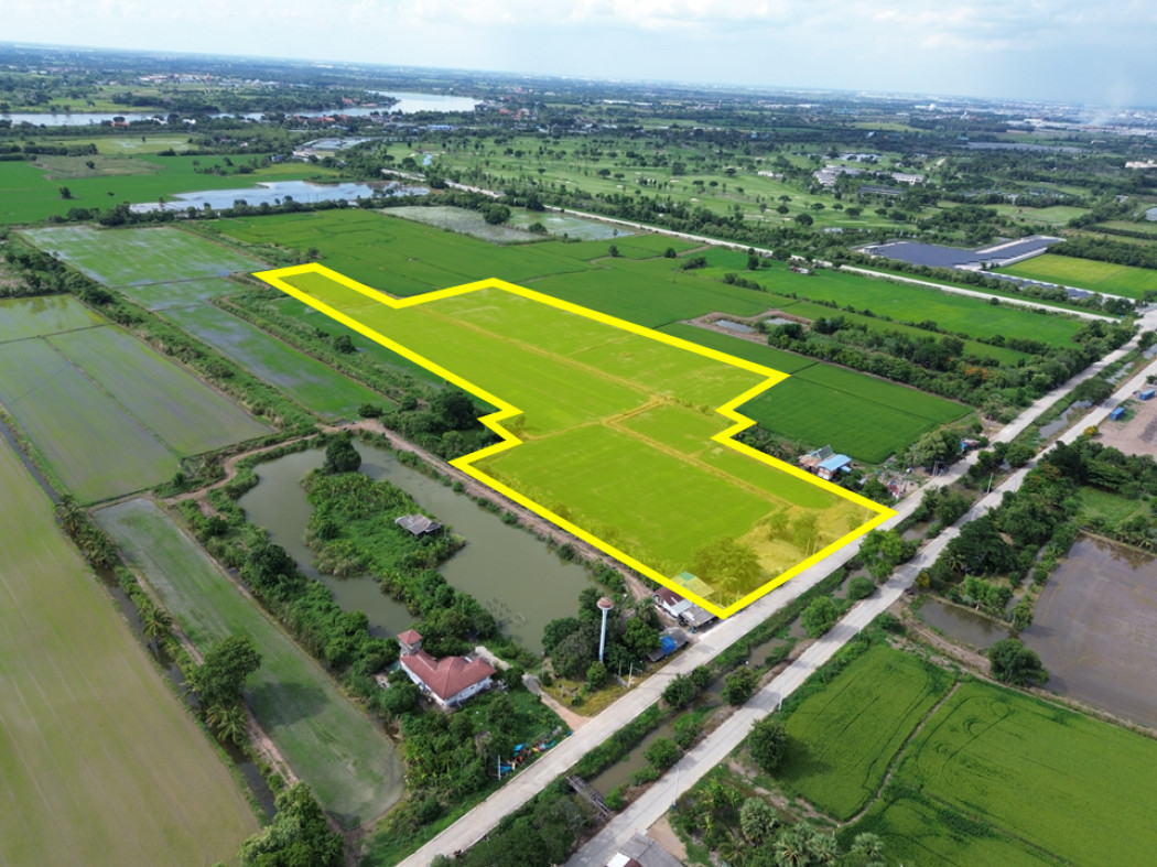 For SaleLandPathum Thani,Rangsit, Thammasat : Land for sale, Ruam Jai 2 Alley, Ban Ngio, Sam Khok, 28 rai 54.7 sq w, ideal for Building warehouses, factories, or land development.