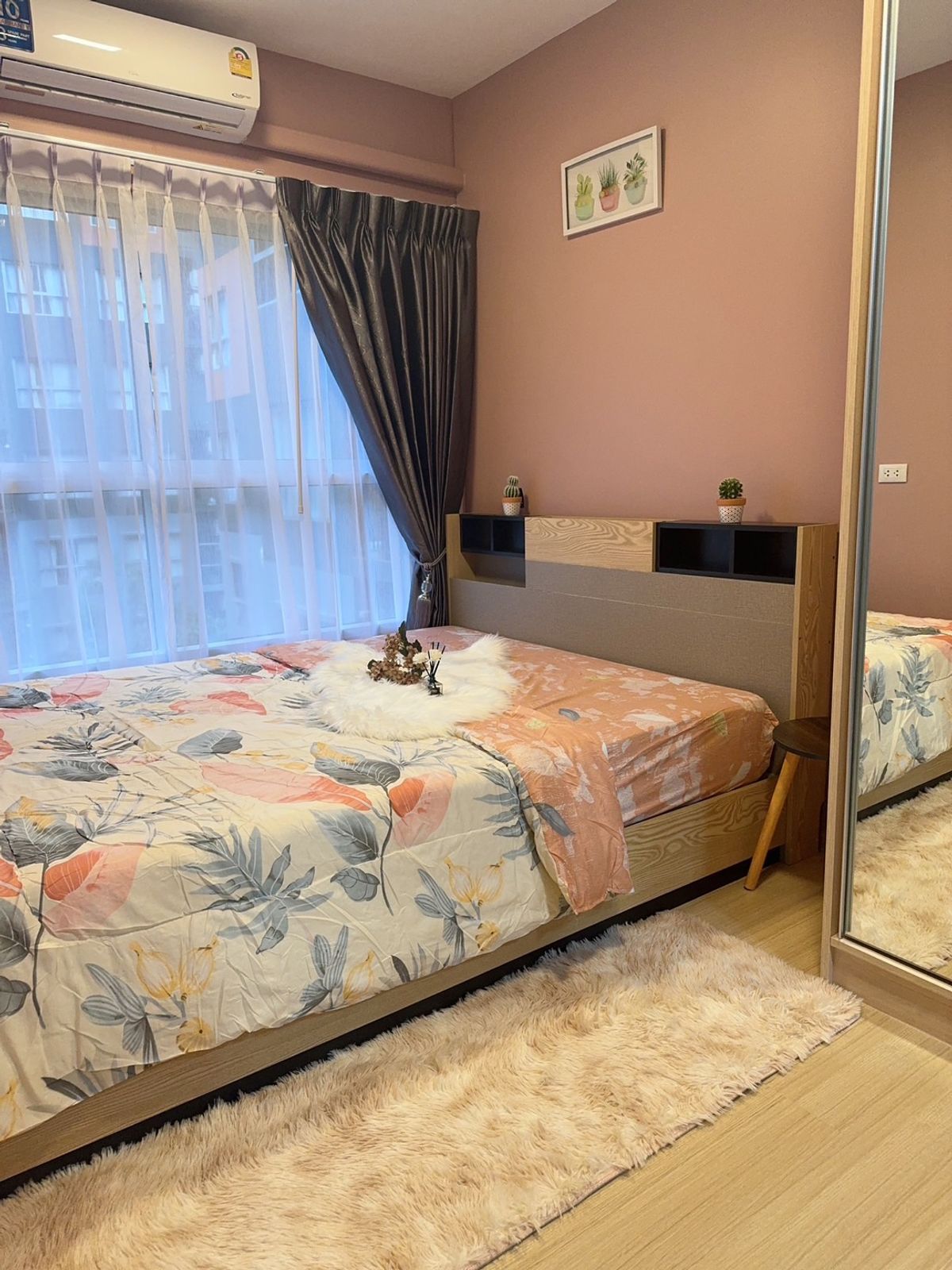 For RentCondoPathum Thani,Rangsit, Thammasat : 🔥Pun #Plum Condo Rangsit Fresh, bedroom partition, fully decorated, near Bangkok University.