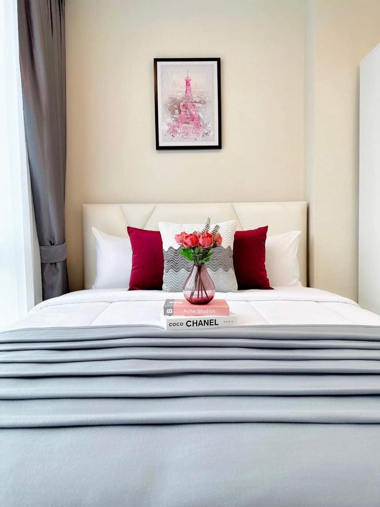 For RentCondoOnnut, Udomsuk : 🧸🌷For rent🌷🧸The Sky Sukhumvit price 16,000 baht🏷 1 bedroom, size 30 sq m, Building C, 6th floor, good view ✨️(Ready to move in)