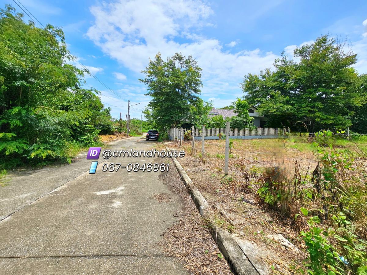 For SaleLandChiang Mai : Land near the city, 80 sq m., in Wiang Ping Villa Village. Near Central Festival 11 km. Selling cheapest in the project. The land is filled in and has water and electricity.