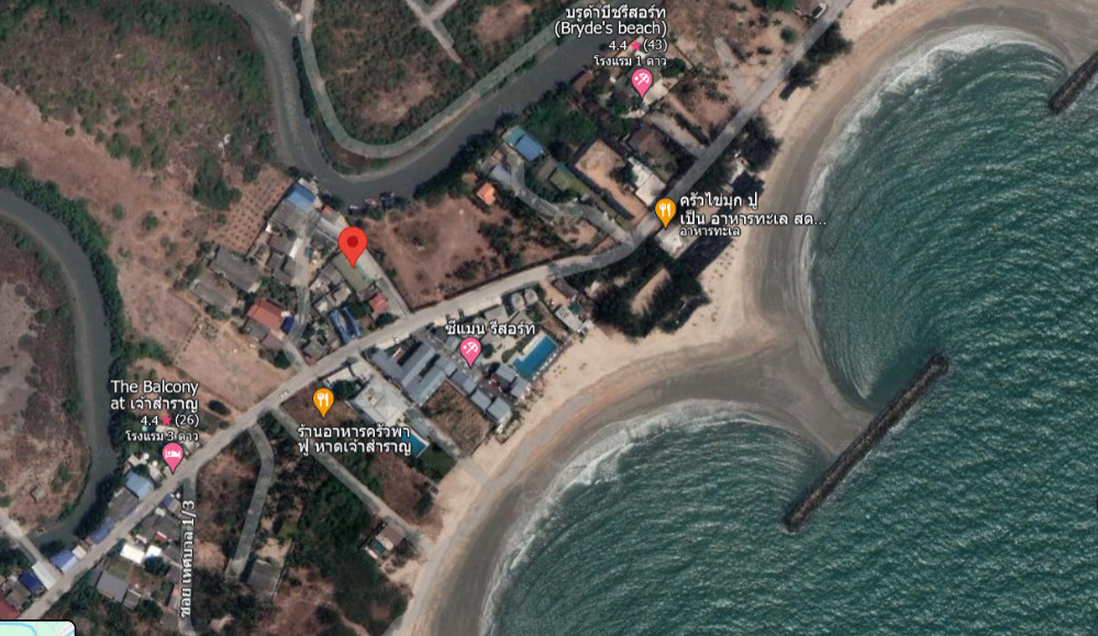 For SaleHotel&Apartment BusinessCha-am Phetchaburi : For sale: 6-room bungalow business with 114 sq.w. of land, Cha-am Beach, Phetchaburi, only 100 m. from the beach.