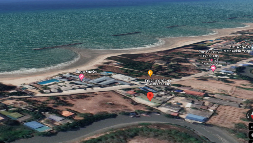 For SaleHotel&Apartment BusinessCha-am Phetchaburi : For sale: 6-room bungalow business with 114 sq.w. of land, Cha-am Beach, Phetchaburi, only 100 m. from the beach.