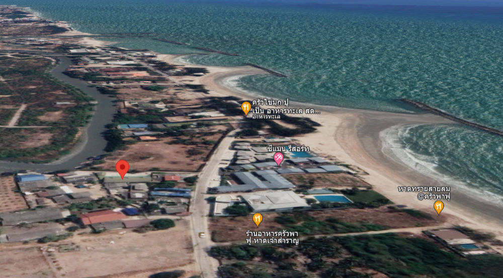 For SaleHotel&Apartment BusinessCha-am Phetchaburi : For sale: 6-room bungalow business with 114 sq.w. of land, Cha-am Beach, Phetchaburi, only 100 m. from the beach.