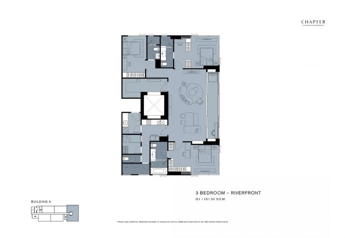 For SaleCondoWongwianyai, Charoennakor : ✨For Sale ✨Chapter Charoen Nakhon 3 Bedrooms 151Sqm River Front (New Room)​🏢