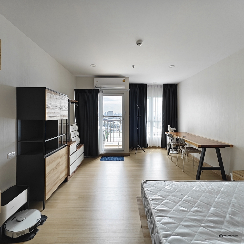 For RentCondoRamkhamhaeng, Hua Mak : Ready to move in! Studio 30 sq m., fully furnished, TV, refrigerator, washing machine, work desk, details inside.