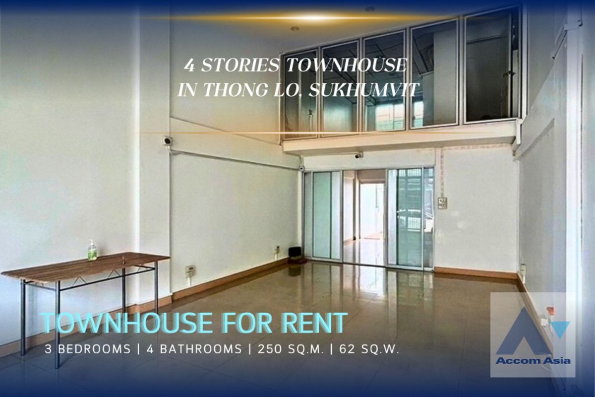 For RentTownhomeSukhumvit, Asoke, Thonglor : 🔼AccomA🔽 Home Office White-tone house with natural charm in Thong Lo (AA34265)