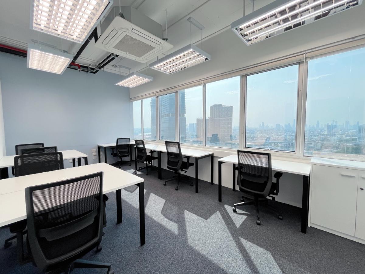 For RentOfficeRama3 (Riverside),Satupadit : Office for rent - Rama 3 (Fully Furnished / Free Wi-Fi) next to BRT Wat Dan 🚞