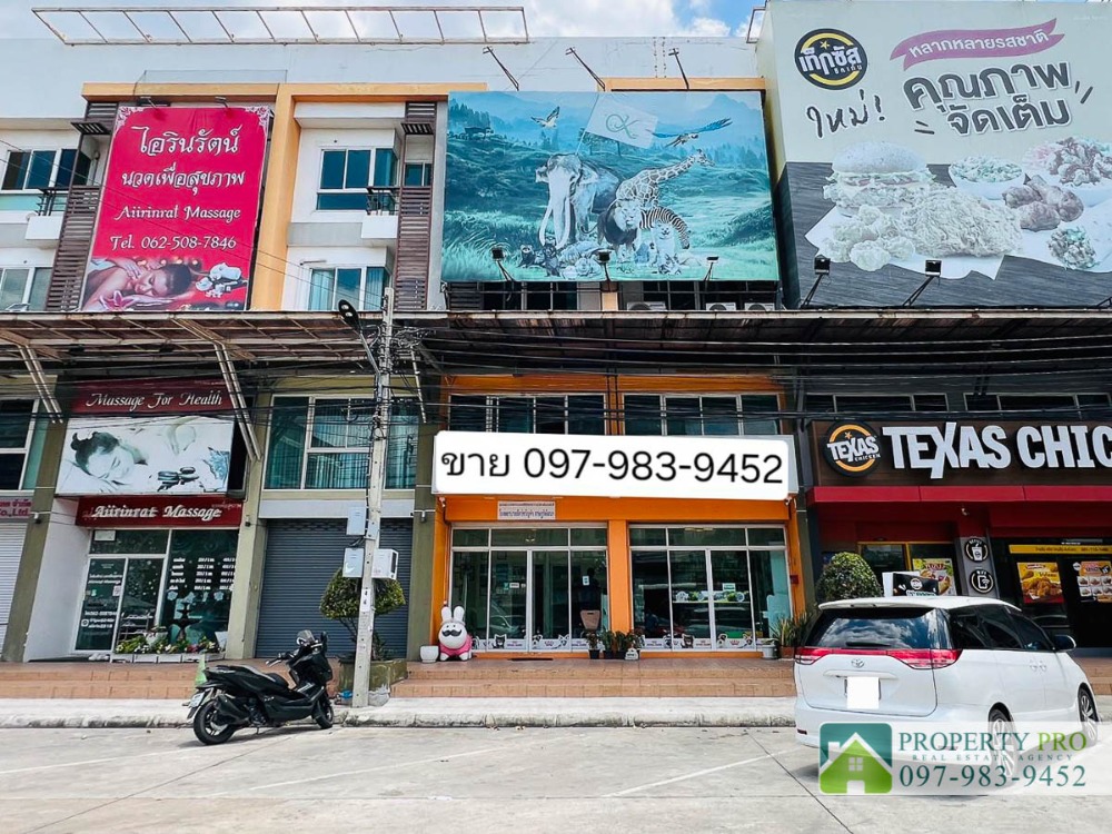 For SaleShop HouseMin Buri, Romklao : Commercial building 4 storey for sale The Wayra Ramkhamhaeng Suvarnabhuni, 2 Units, area 60 sqw 640 sqm, business district Near Siam Amazing Park, Seri Thai, Minburi : EL24S-038