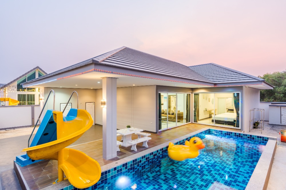 ให้เช่าชะอำ เพชรบุรี : ให้เช่า พูลวิลล่า ชะอำ 10 นาที ถึงชายหาด บ้านสวย เฟอร์ครบ at Serene Nara Pool villa