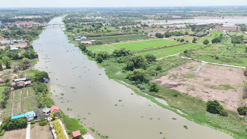 ขายที่ดินนครปฐม : ขาย-ให้เช่า ที่ริมแม่น้ำท่าจีน ใกล้ตลาดน้ำลำพญา