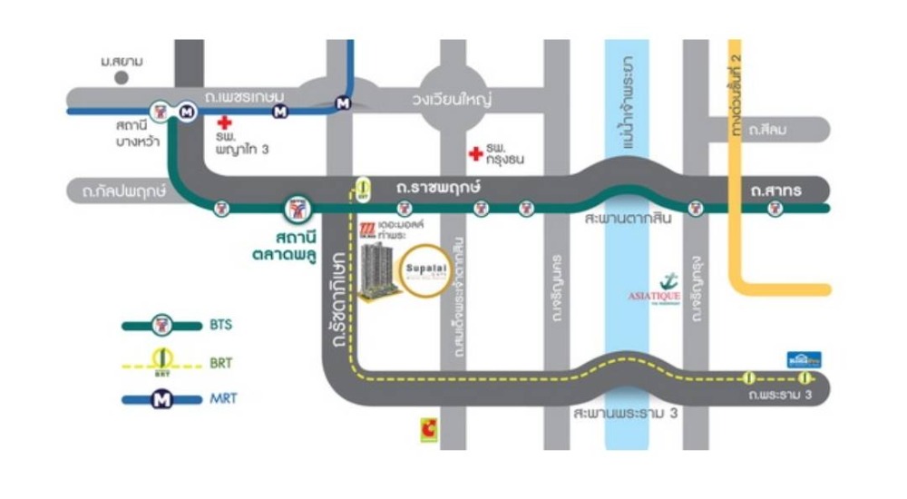 ให้เช่าคอนโดท่าพระ ตลาดพลู วุฒากาศ : FOR RENT ศุภาลัย ลอฟท์ ตลาดพลู แบบ  1bed พร้อมเฟอร์ ชั้นสูง วิวสวย ราคาพิเศษที่สุด