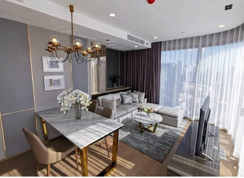 For RentCondoSiam Paragon ,Chulalongkorn,Samyan : Ashton Chula Silom【𝐑𝐄𝐍𝐓】🔥Luxury 2-bedroom unit with panoramic city views, near Sam Yan MRT Station🔥  Contact Line ID: @hacondo