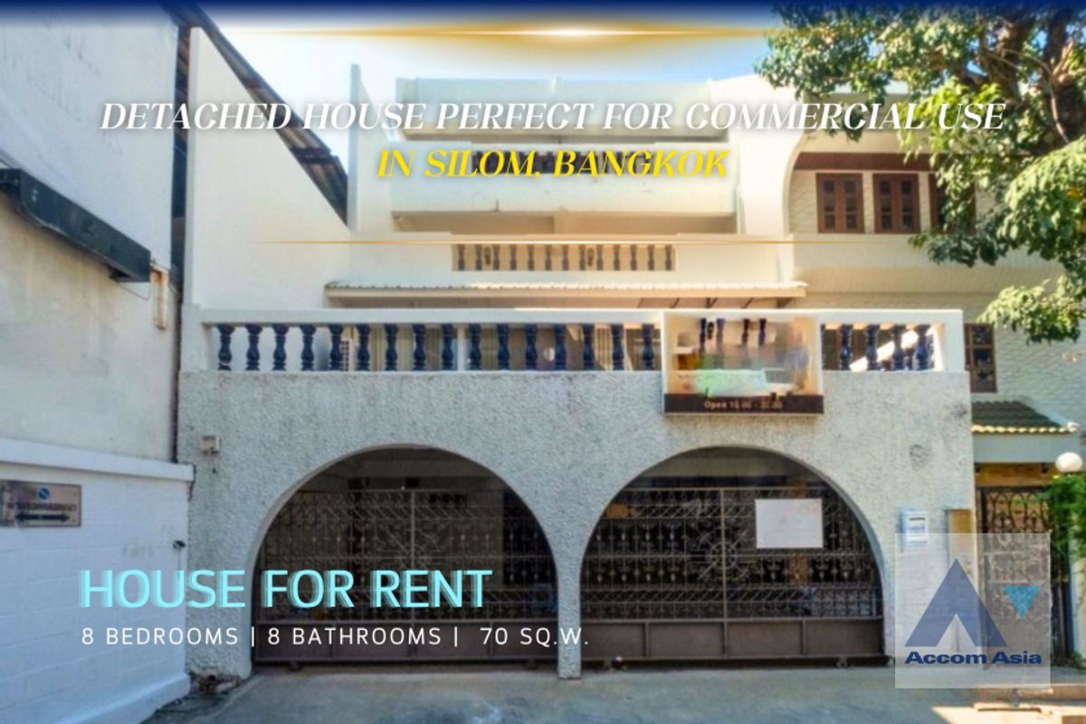 ให้เช่าทาวน์โฮมสีลม ศาลาแดง บางรัก : 🔼AccomA🔼 Large family home with greenery and natural ventilation in Silom (AA39989)