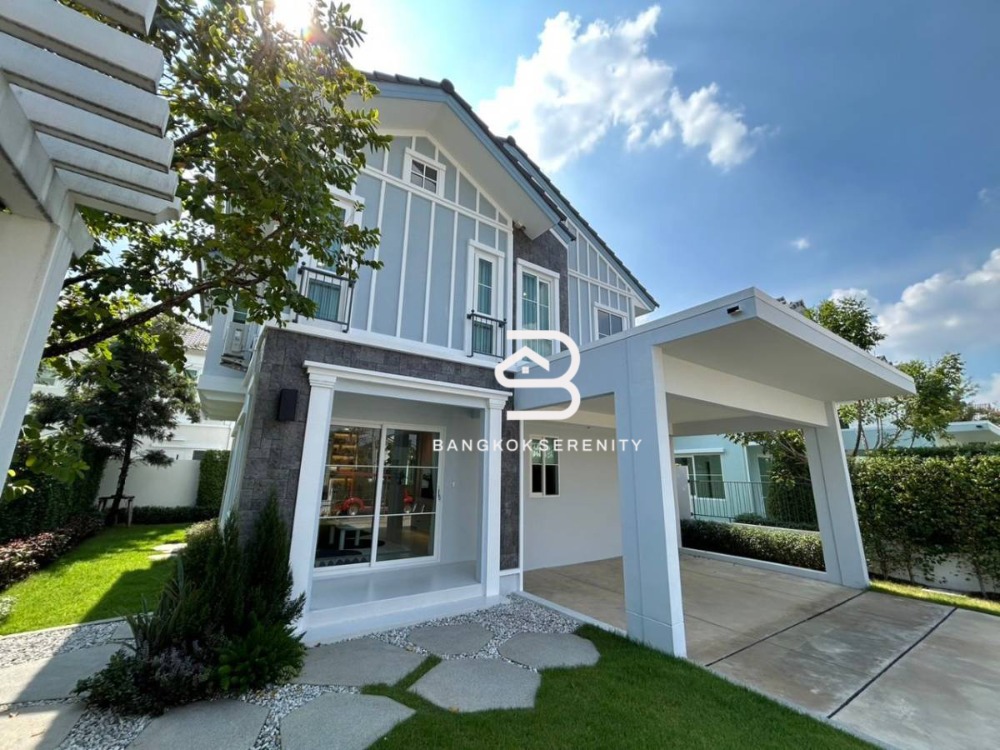 For RentHouseBangna, Bearing, Lasalle : Single house for rent at Villaggio (2) Srinakarin-Bangna