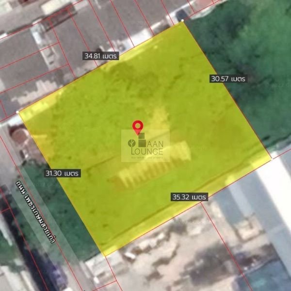 For SaleLandThaphra, Talat Phlu, Wutthakat : Land for sale, Soi Petchkasem 3, MRT Tha Phra, size 4 rai 77 sq m.